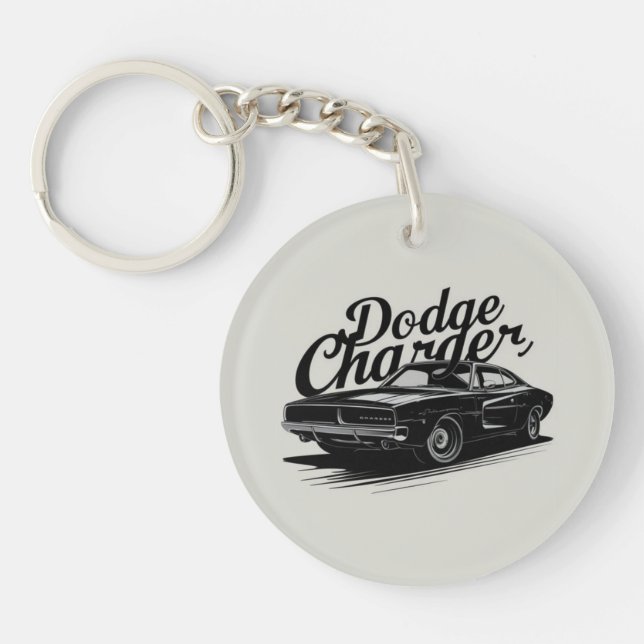 Llavero la Dodge Charger, car,Porte-clés en acrylique (Frente)
