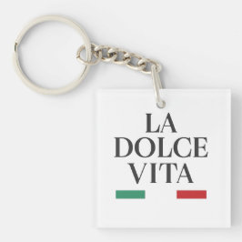 Llavero La dolce vita llave cuadrada italiana