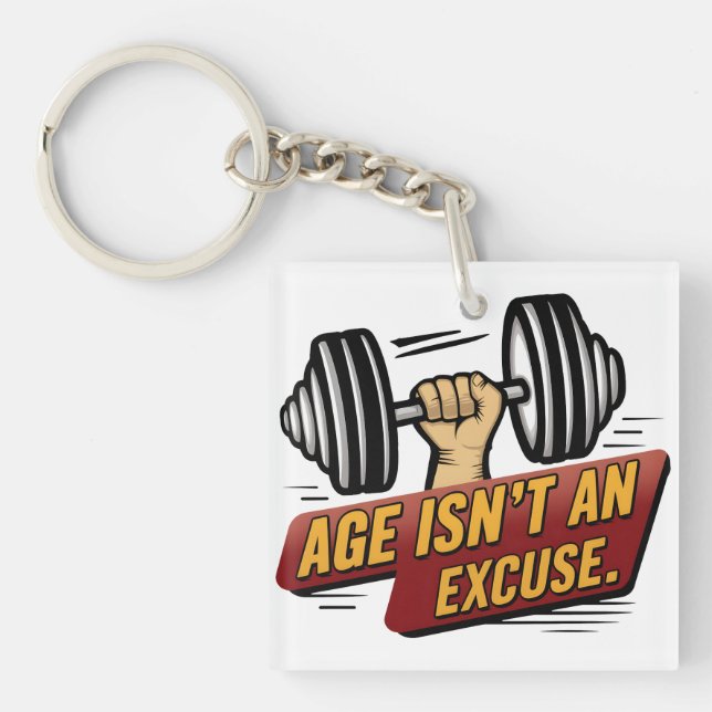 Llavero La edad no es una excusa para decir "Gimnasio" (Frente)