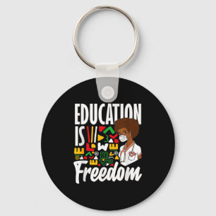 Llavero La educación de la historia negra es libertad 