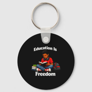 Llavero La educación es libertad leyendo diseño historia n