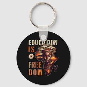 Llavero La educación es libertad Libros de maestros negros