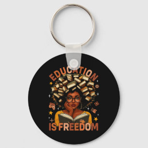 Llavero La educación es libertad Libros de maestros negros
