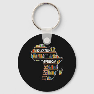 Llavero La educación es libertad para la historia negra af