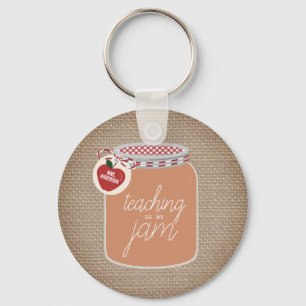 Llavero La enseñanza es mi Jam Mason Jar Apple Teacher