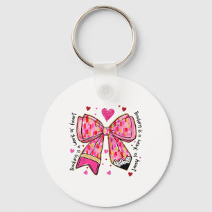 Llavero La Enseñanza Es Un Trabajo De Heart Pencil Bow Tea