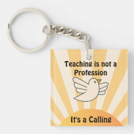 Llavero La enseñanza es una clave acrílica llamada