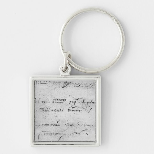 Llavero La escritura de Leonardo da Vinci (Frente)