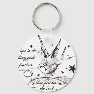 Llavero La esperanza es lo que hay con las plumas
