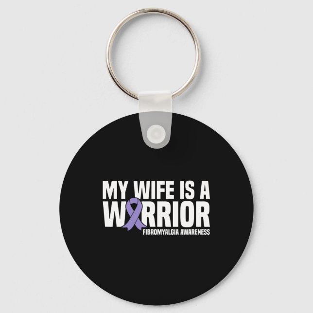 Llavero La Esposa Es Un Guerrero De La Fibromialgia (Anverso)