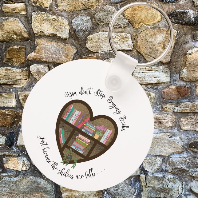 Llavero La estantería Heart "No dejes de comprar libros .  (Subido por el creador)