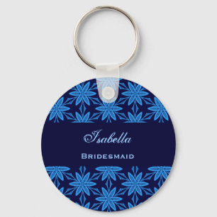 Llavero La estrella azul del favor de la boda de la dama