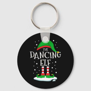 Llavero La familia de los Navidades Elf bailando coincidie