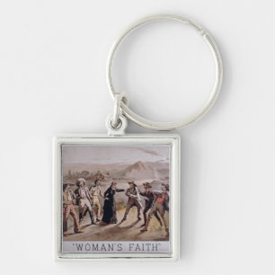 Llavero La "fe de la mujer" (litho del color)
