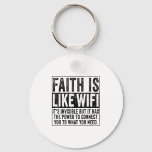 Llavero La Fe Es Como La Wifi Dios Jesús Religioso Cristia