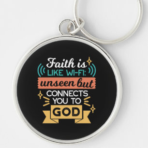 Llavero La fe es como WiFi Arte divertido de citas cristia