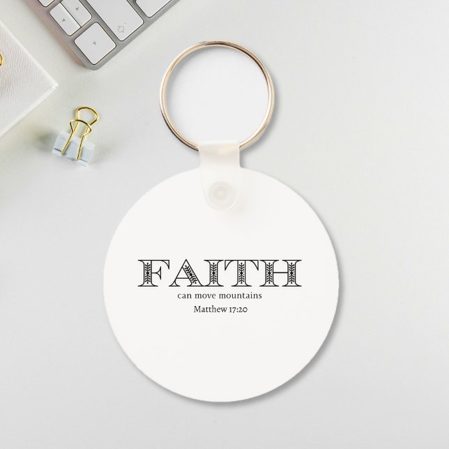 Llavero La fe puede mover las montañas Mateo 17 (Faith can move mountains Matthew 17 Keychain)
