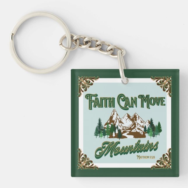 Llavero La fe puede mover montañas (Frente)
