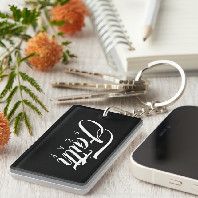 Llavero La fe sobre el miedo negro (Frente Derecha)