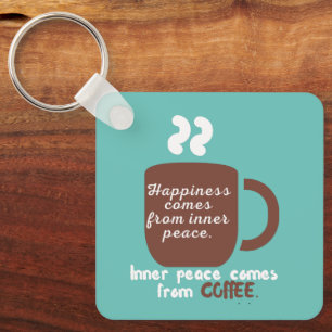 Llavero La felicidad es café Coffny Cote Word Art