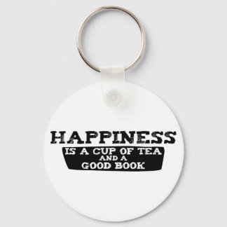 Llavero La felicidad es una taza de té y un buen libro