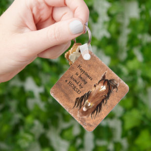 Llavero La felicidad está siendo amada por un Personalizad