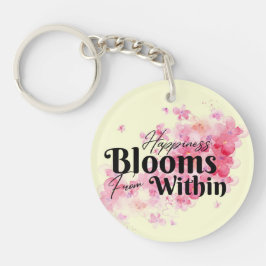 Llavero La felicidad florece desde dentro de la cadena