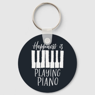 Llavero La felicidad pianista inspiradora juega al piano
