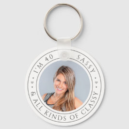 Llavero La fiesta personalizada de cumpleaños de la foto l