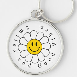 Llavero La flor de Chamomile Funny Cuto Diseño Floral