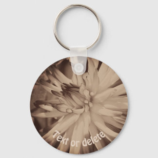 Llavero La flor de Sepia Dahlia en la vieja época