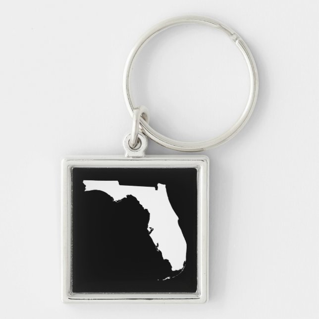 Llavero La Florida en blanco y negro (Frente)