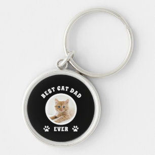 Llavero La foto del mejor padre del gato jamás Personaliza