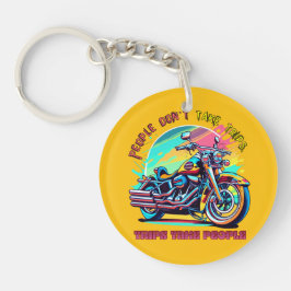 Llavero La gente no hace viajes: bicicleta de estilo retro