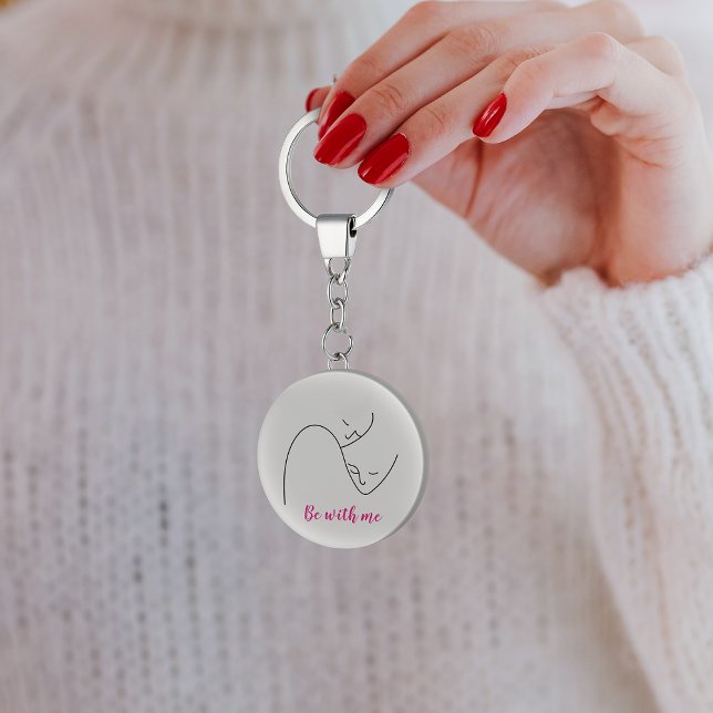 Llavero La gente se enfrenta al teclado de líneas (People faces lines keychain)