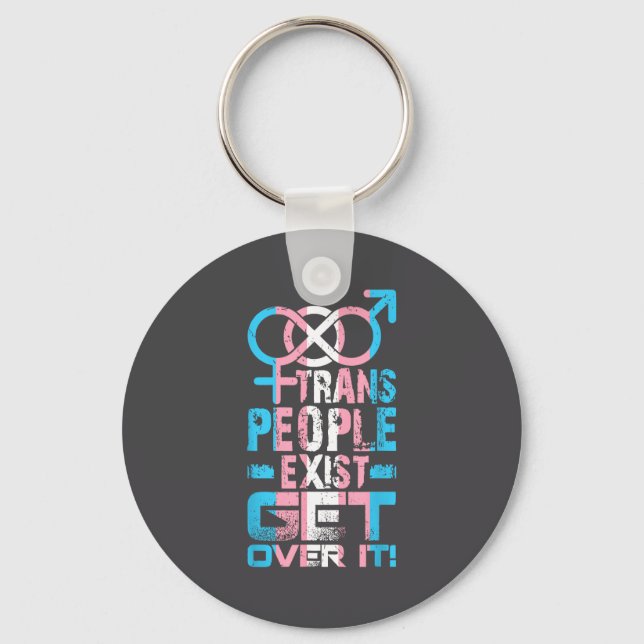 Llavero La gente trans existe supéralo  (Anverso)