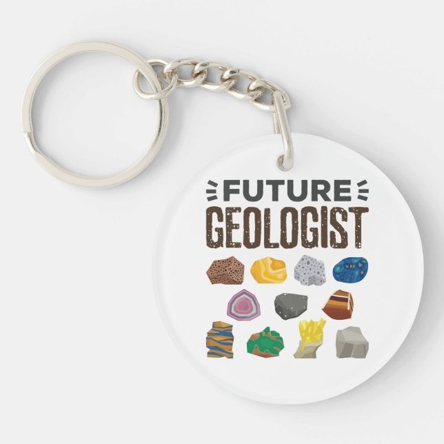 Llavero La geología geológica del futuro sacude gemas (Frente)