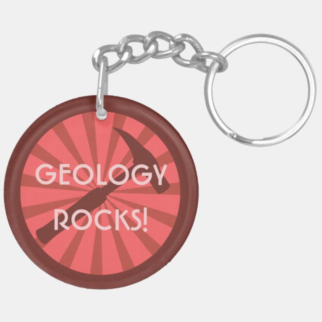 Llavero ¡La geología roca! Martillo (Izquierda Bajo)