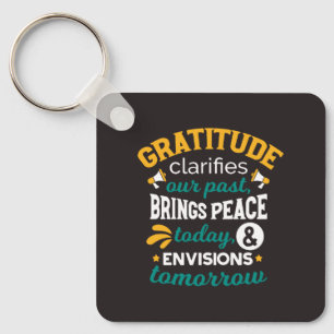 Llavero La gratitud trae paz hoy – Fe positiva