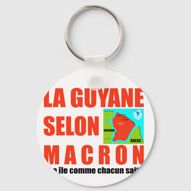 Llavero La Guyane selon Macron est une île (Anverso)