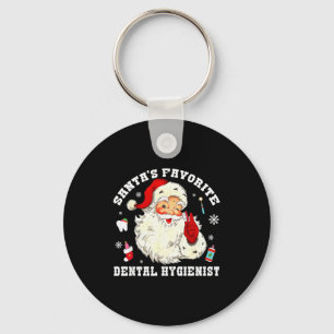 Llavero La Higienista Dental Favorita de Santa Navidad Div