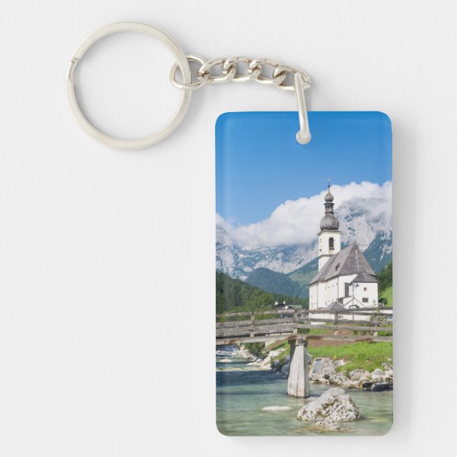 Llavero La iglesia parroquial de Ramsau en Bavaria, Aleman (Frente)