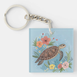 Llavero La ilustración de una tortuga marina