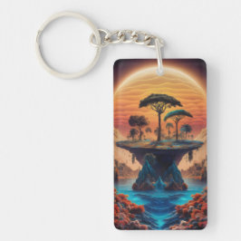 Llavero La isla al atardecer.