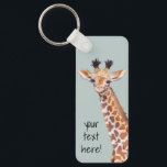 Llavero La jirafa del bebé lindo personalizada<br><div class="desc">tierna jirafa personalizada keychain. Obra de arte original de Komila Y.</div>