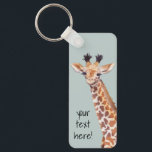 Llavero La jirafa del bebé lindo personalizada<br><div class="desc">tierna jirafa personalizada keychain. Obra de arte original de Komila Y.</div>
