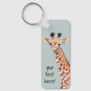 Llavero La jirafa del bebé lindo personalizada