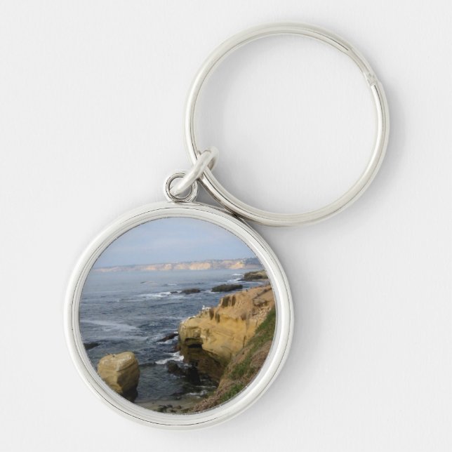 Llavero La Jolla Cove Beach Seabirs Personalizado Keychain (Frente)