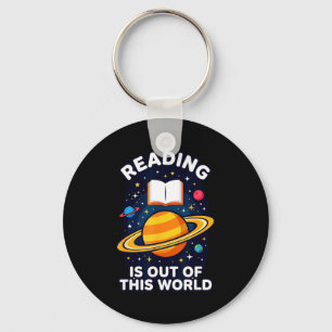 Llavero La lectura es un astronauta espacial fuera de este