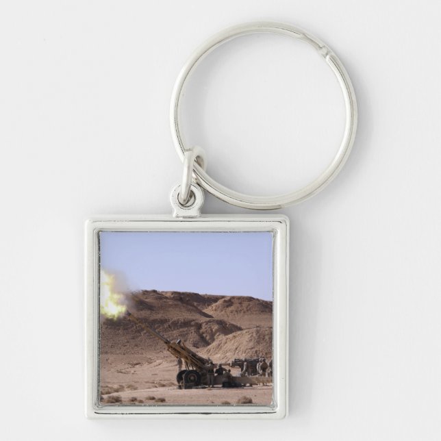 Llavero La llama y el humo emergen del bozal (Frente)